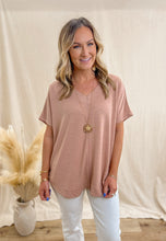 Load image into Gallery viewer, Knit Days Short Sleeve Top- Dusty Rose