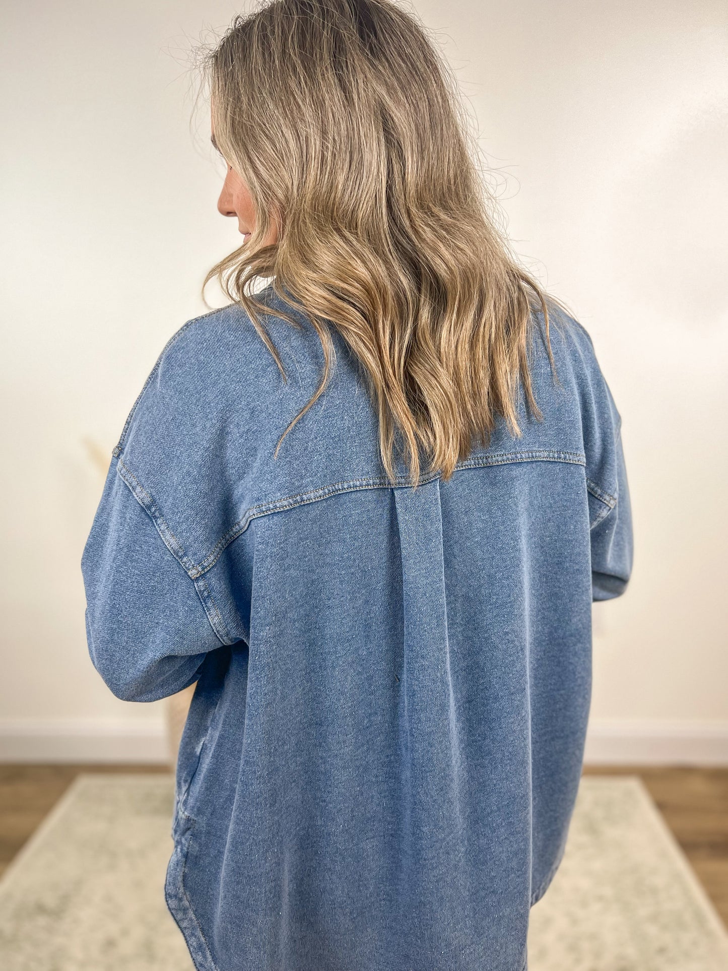 Soft Knit Denim Shacket