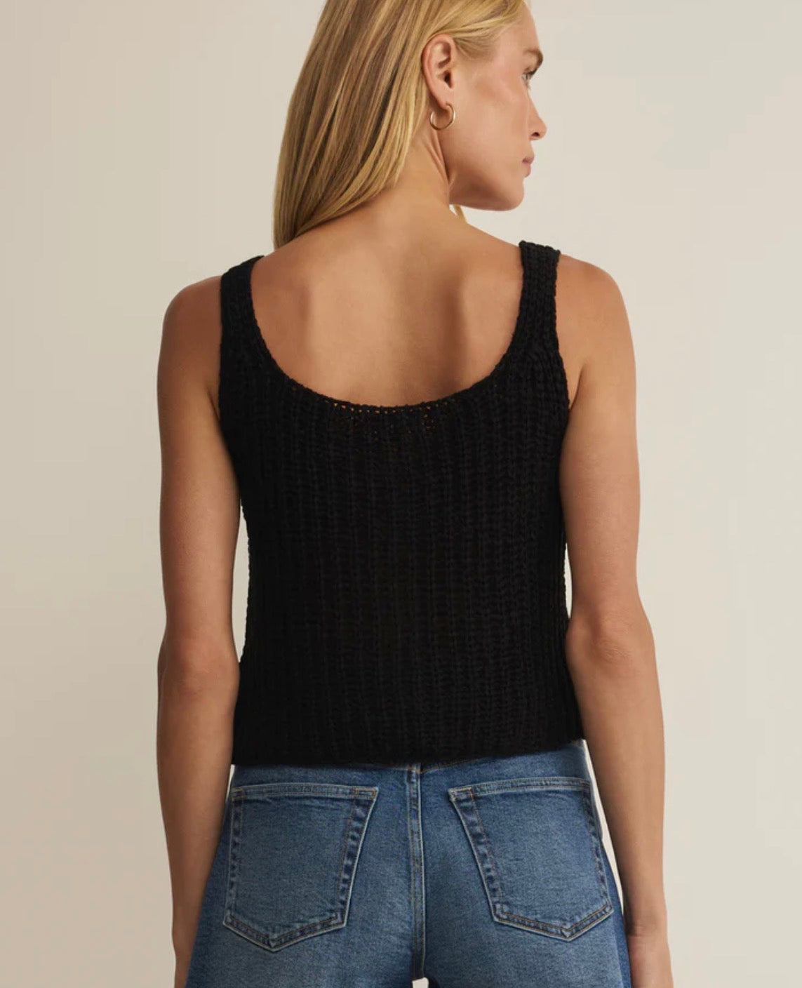 Z SUPPLY Tate Lace up Sweater Tank