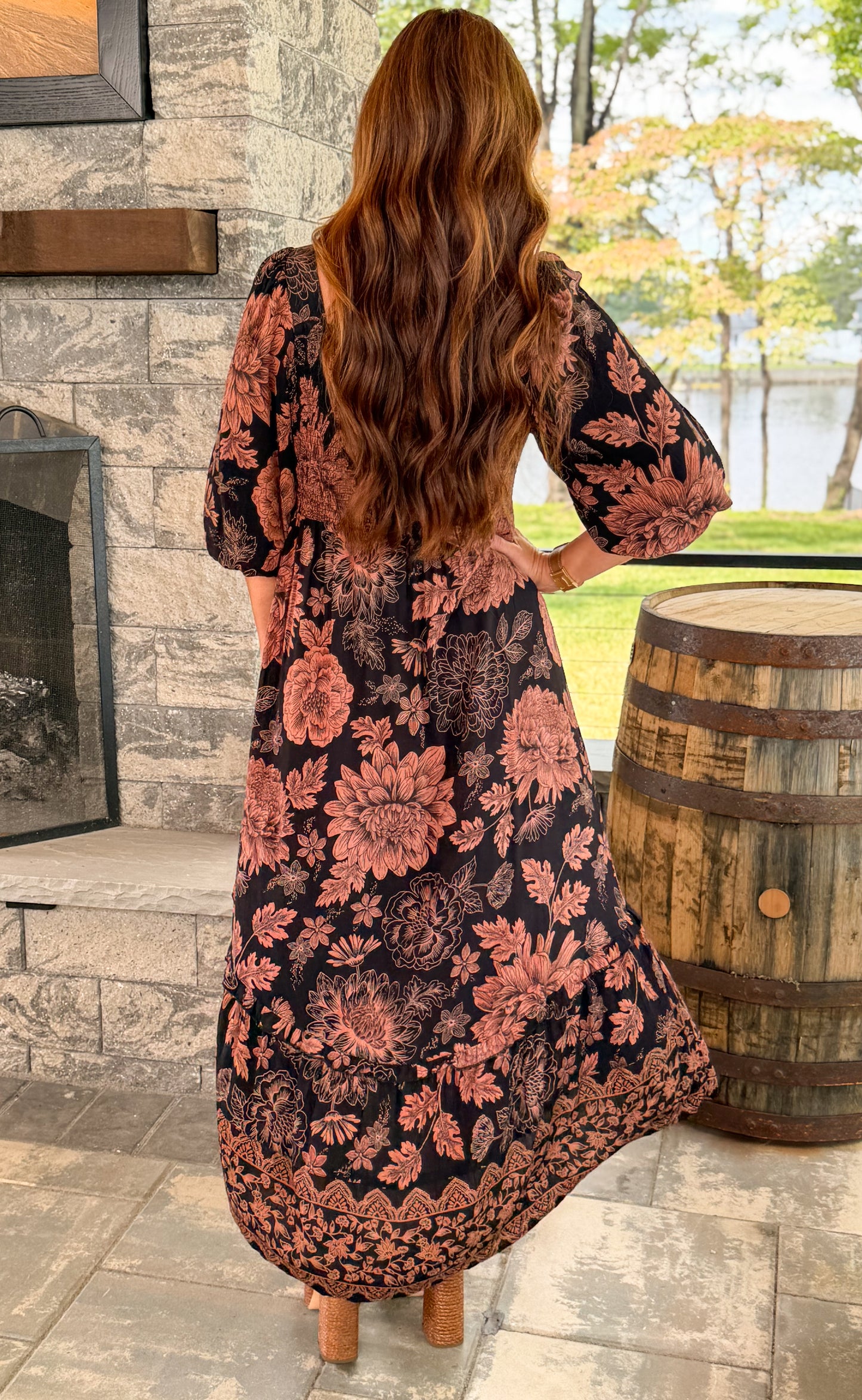 Dahlia Twist Front Midi Dress
