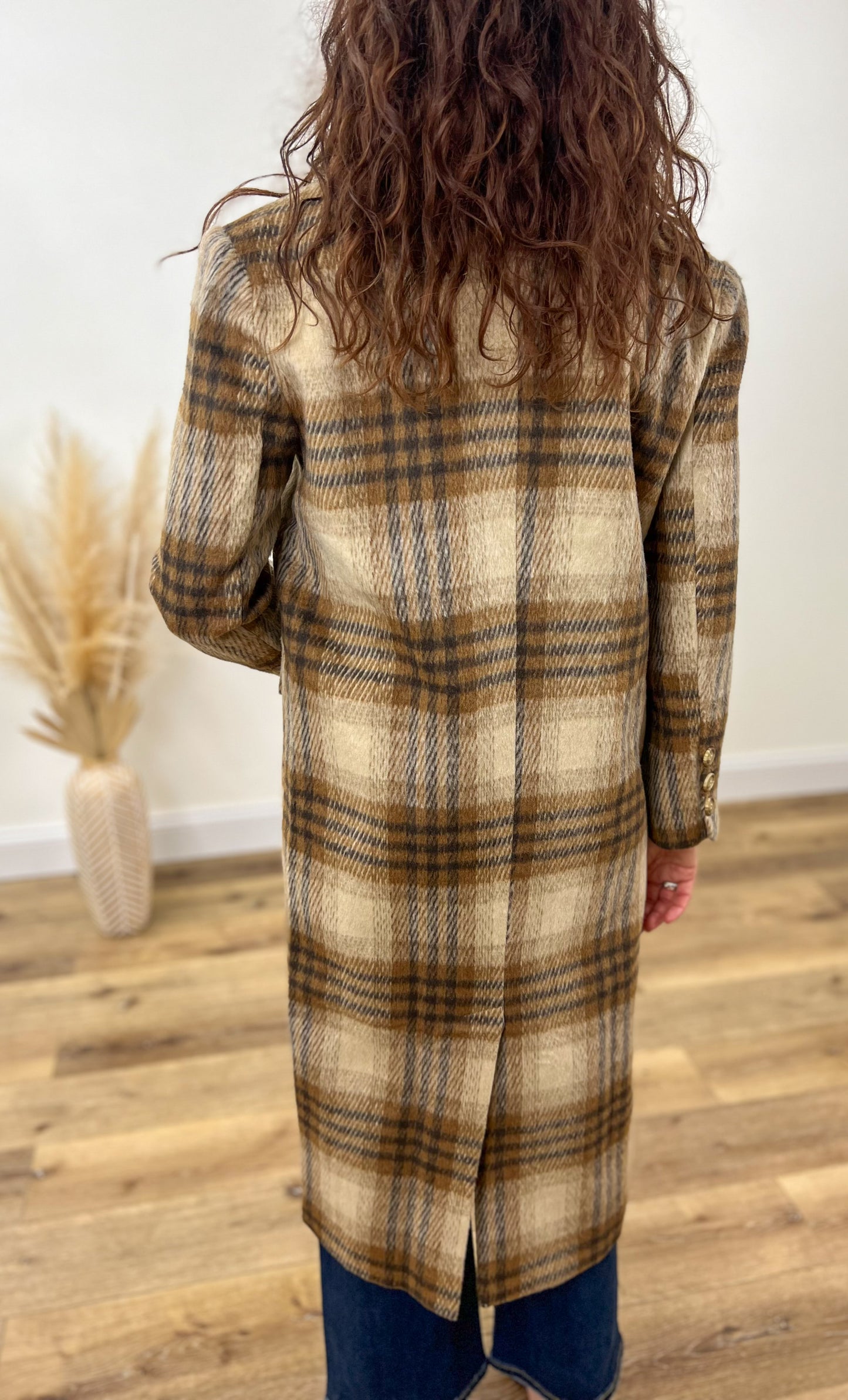 Plaid Longline Coat