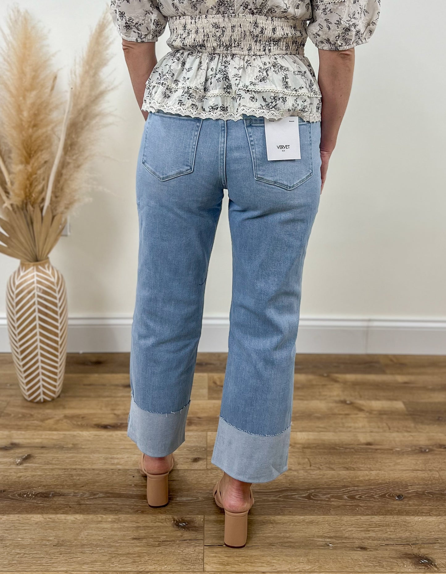 Vervet Denim- High Rise Cuffed Straight