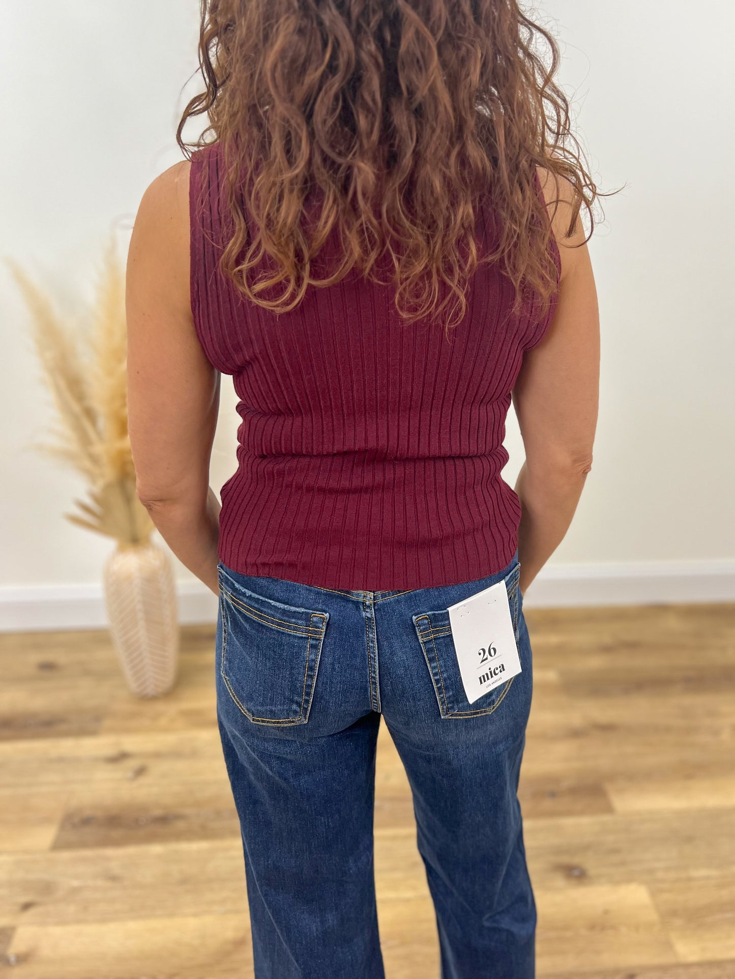 Merlot Sleeveless Turtleneck