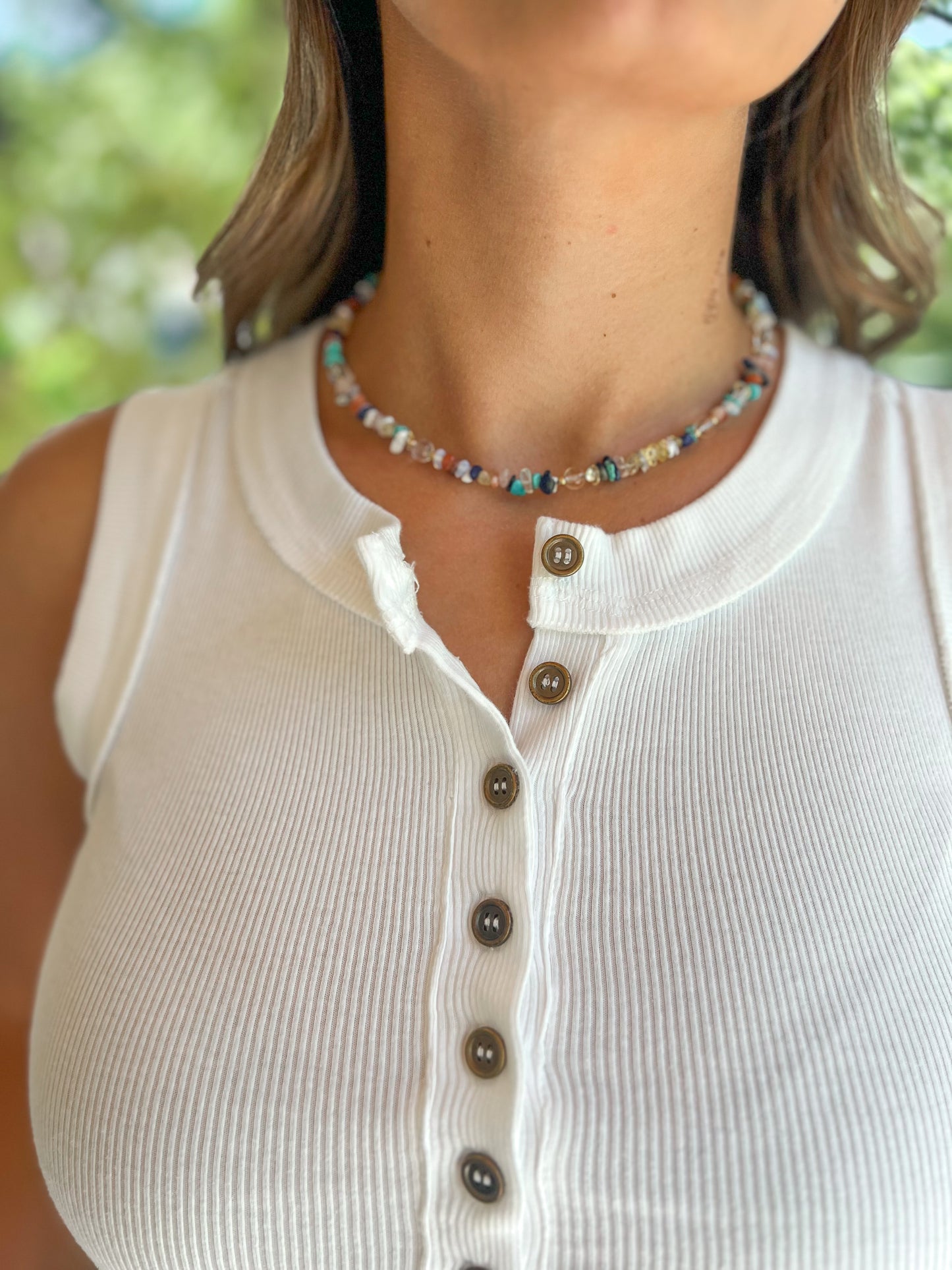 Henley Tank- White