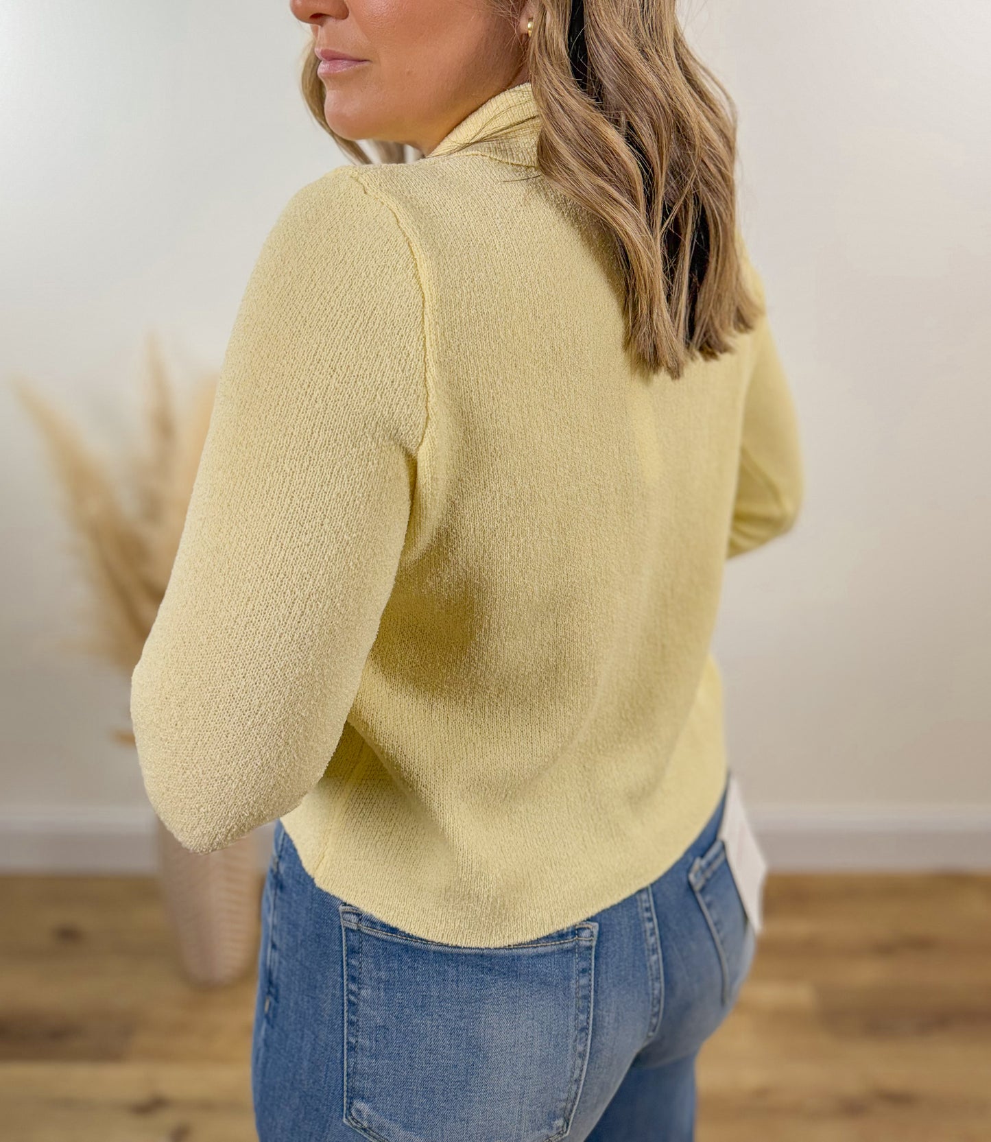 Collared Button Cardigan- Butter