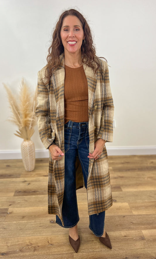 Plaid Longline Coat