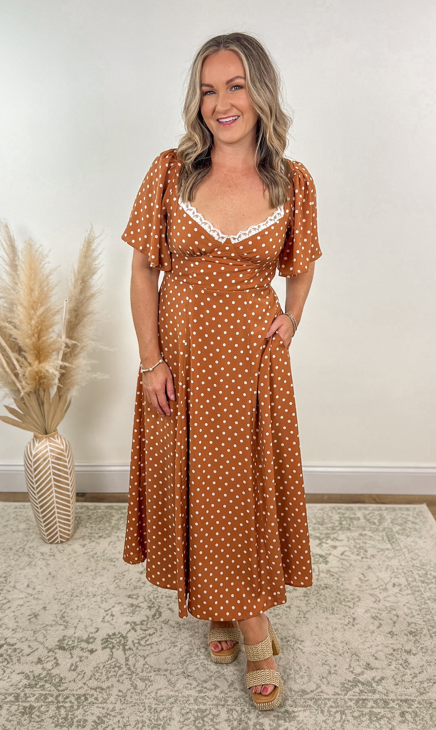 Caramel Dots Dress