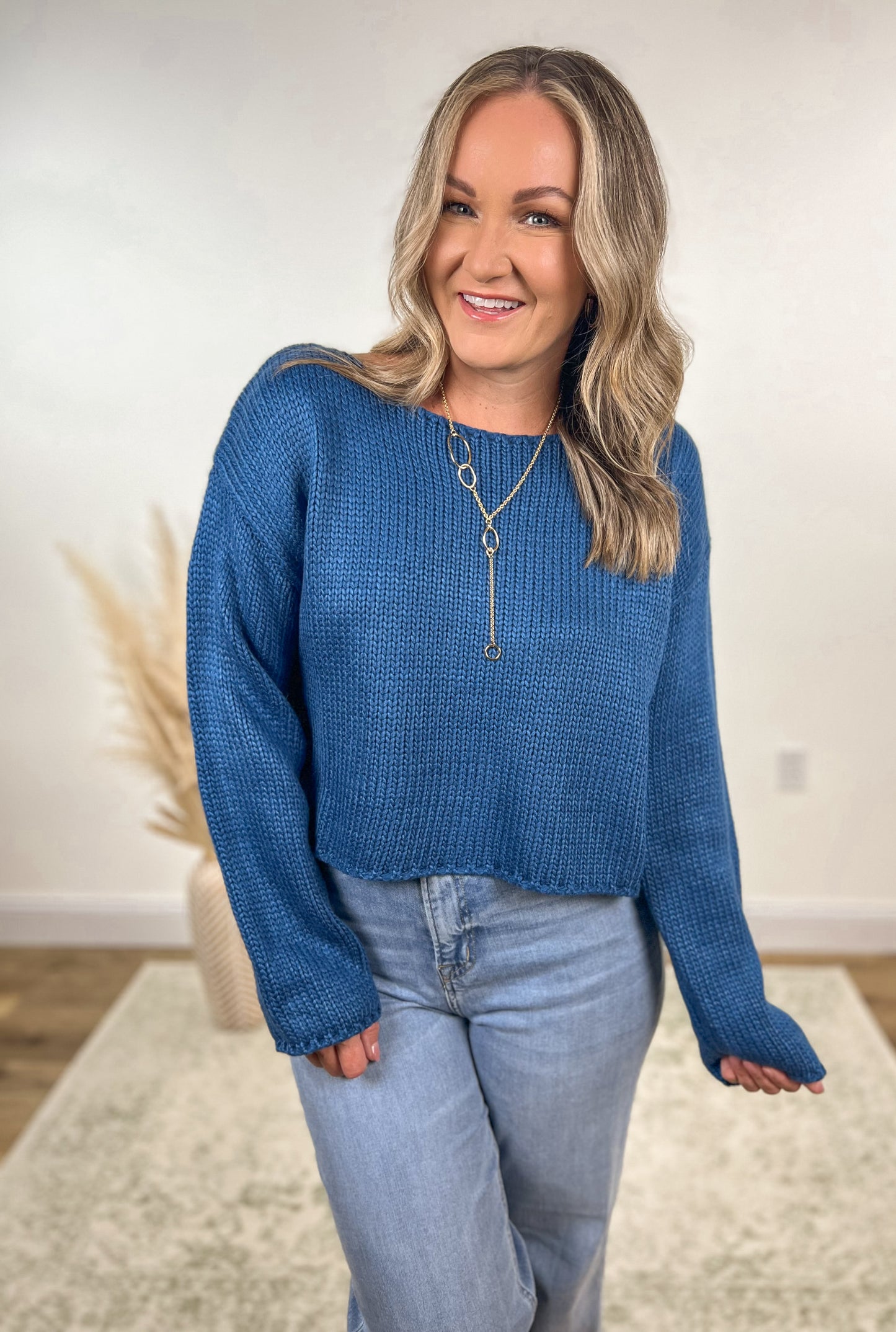 Ocean Boat Neck Sweater