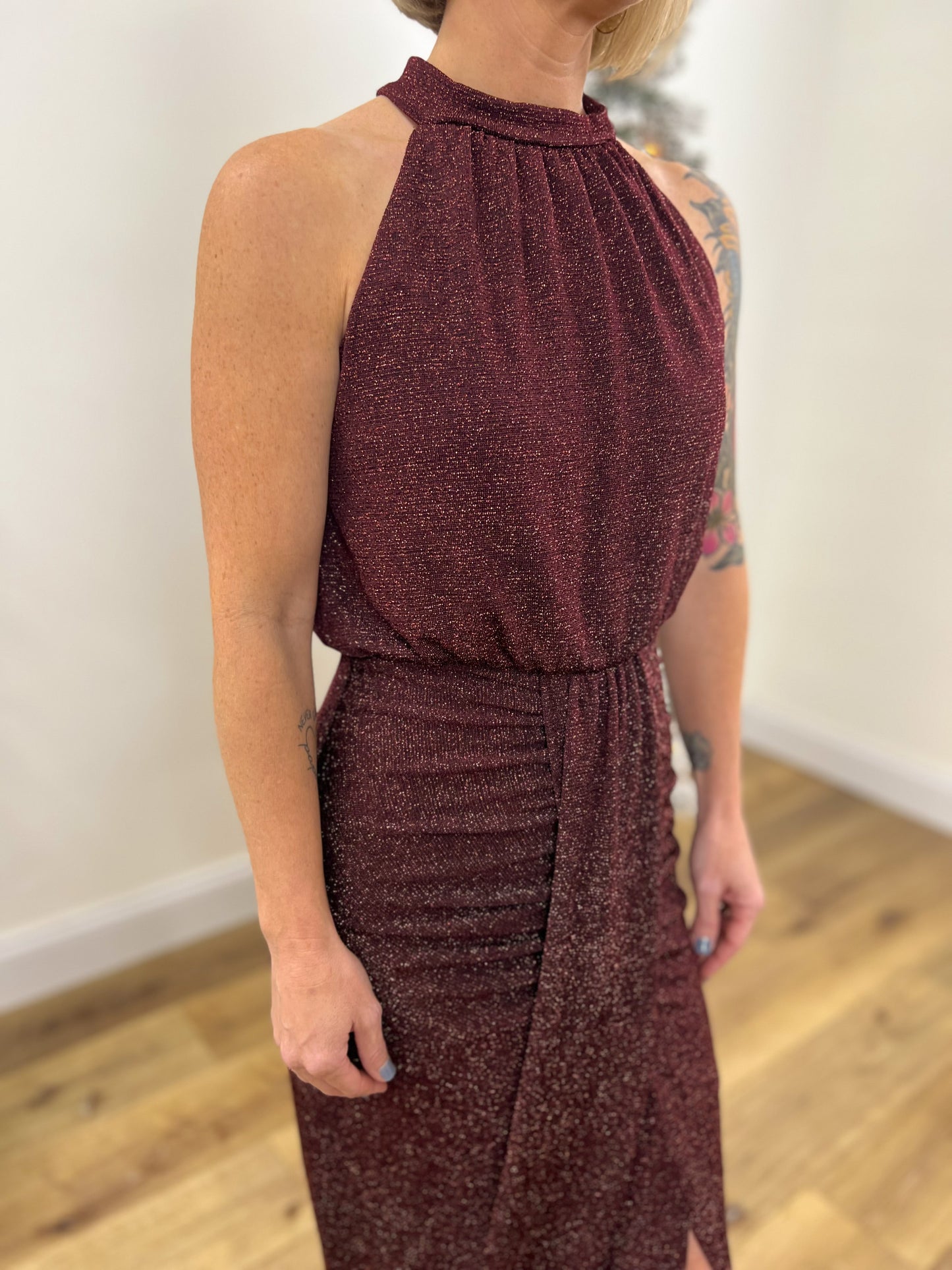 Cranberry Shimmer Dress