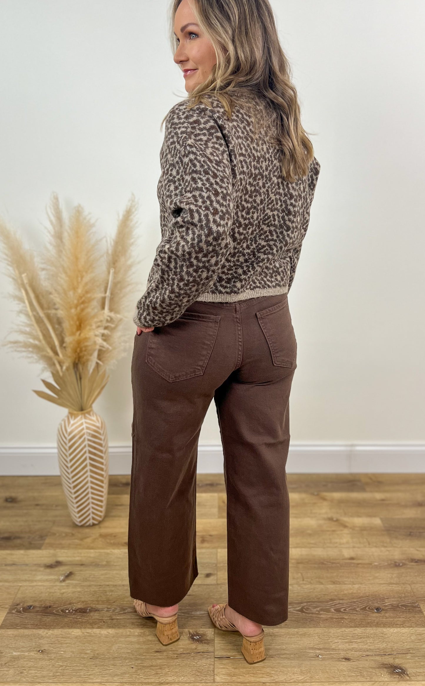 Just Black Denim- Espresso Utility Wide Leg