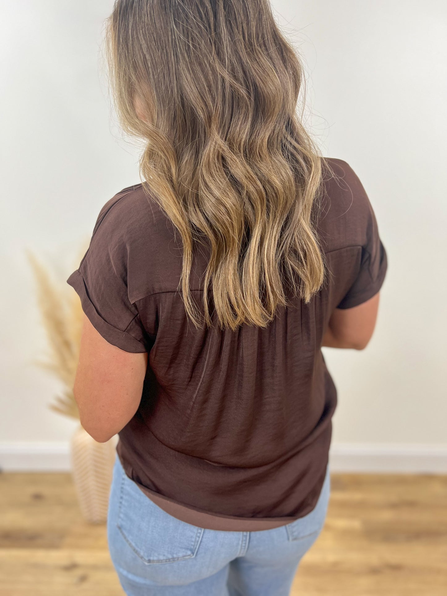 Chocolate Satin Top