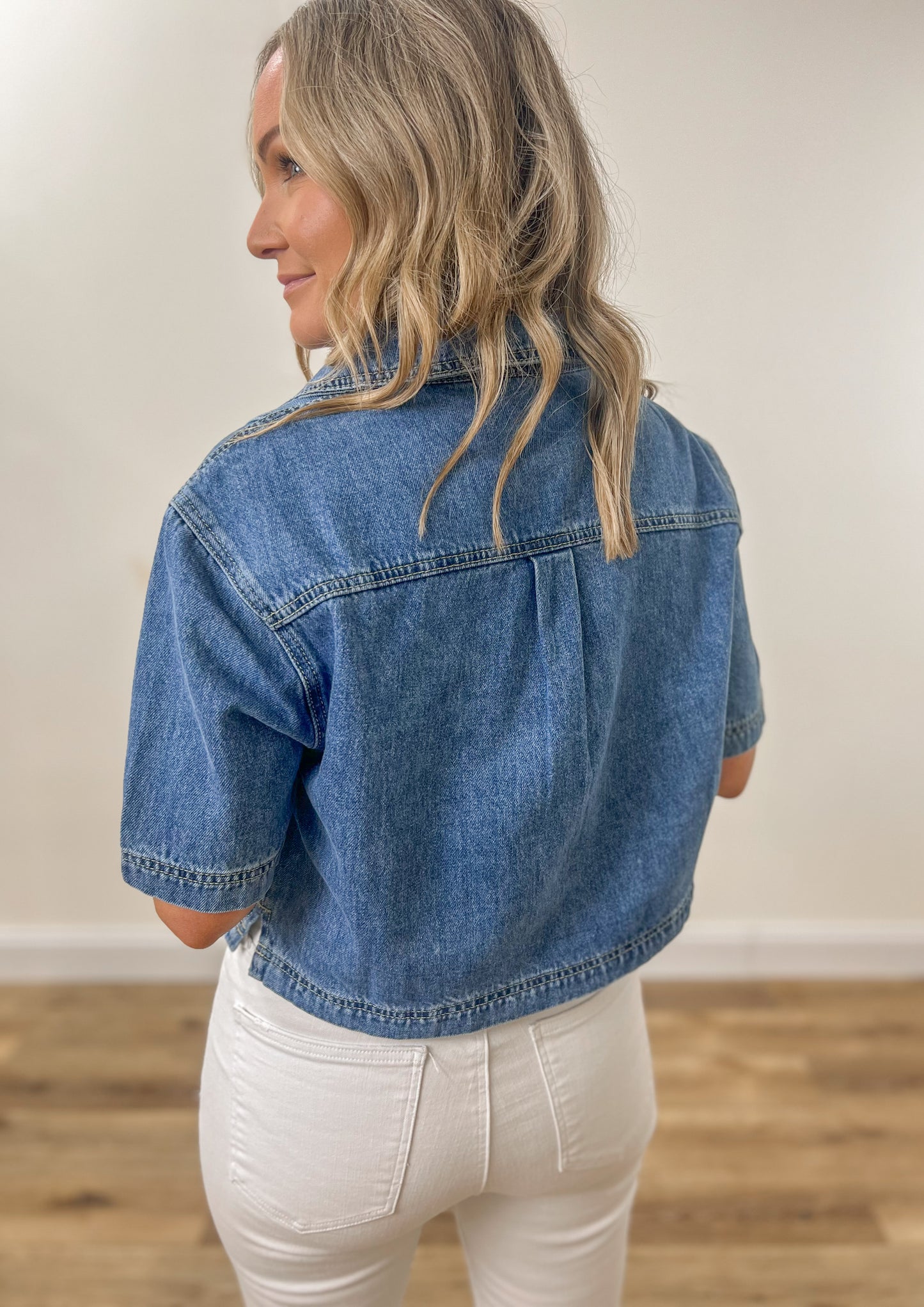 Denim Pocket Top