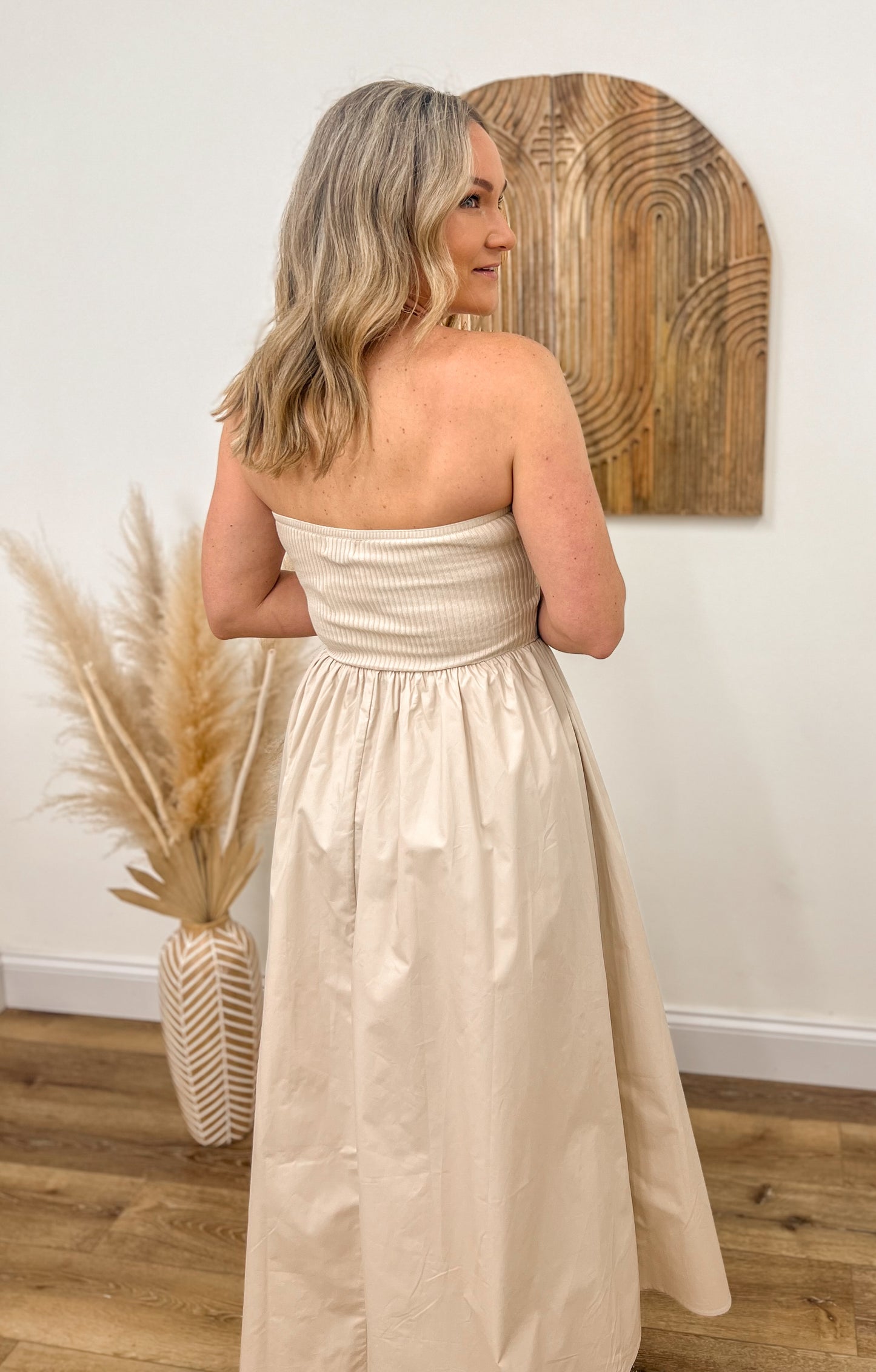 FINAL SALE - Summer Sand Strapless Dress