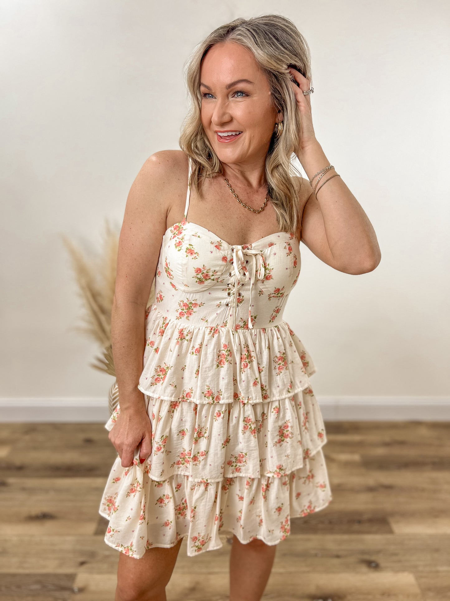 Coral Corset Dress