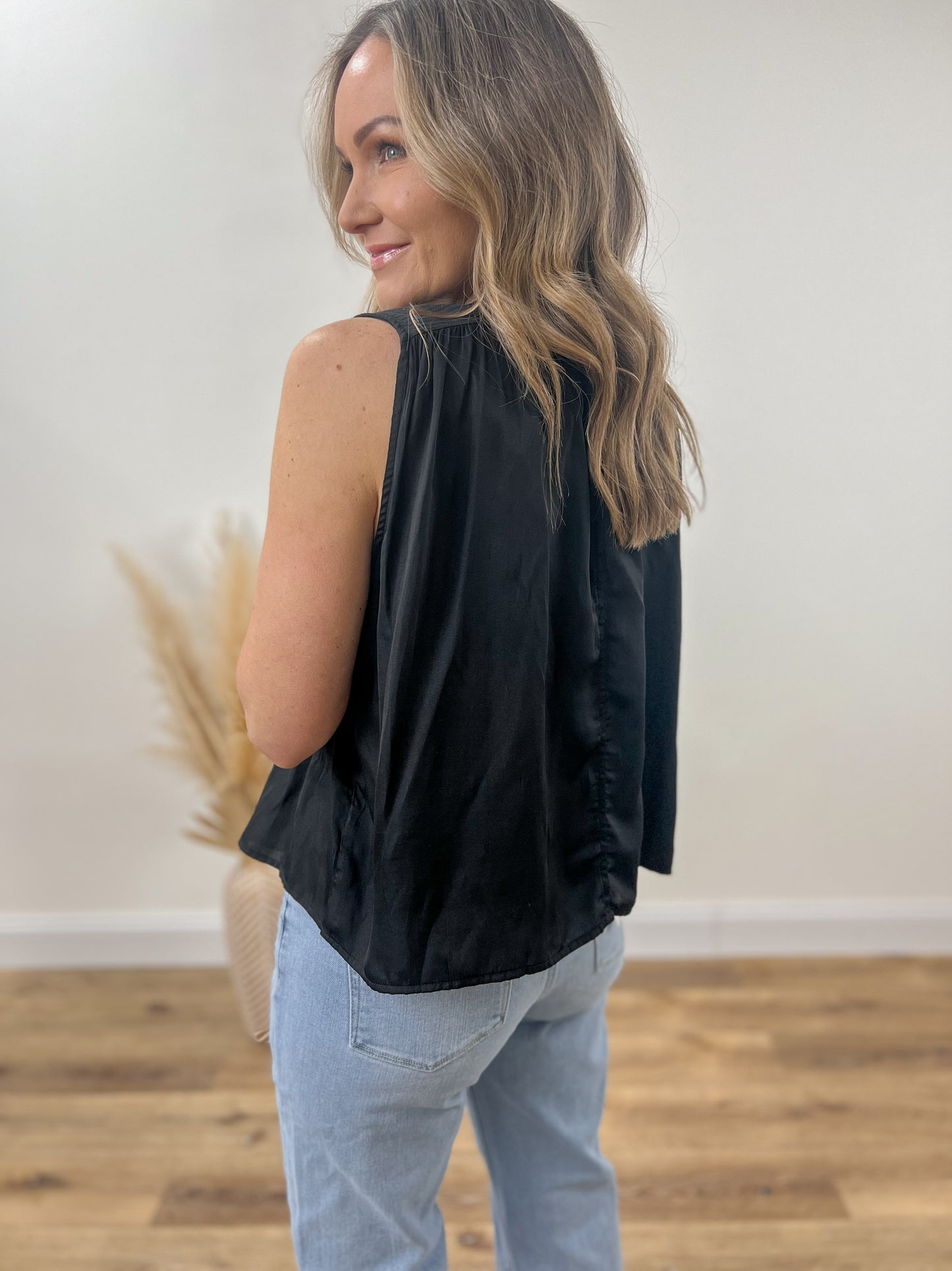 Tie Front Tank Blouse
