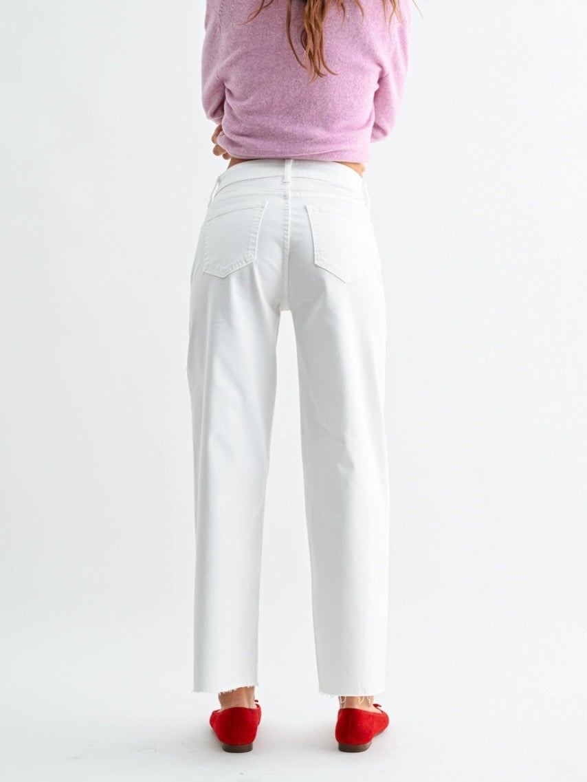 JBD White Twill Utility Wide Leg