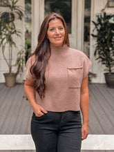 Load image into Gallery viewer, Mock Neck Short Sleeve Sweater