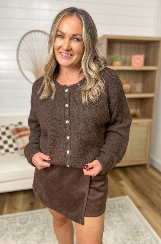 Hot Cocoa Cardigan Top