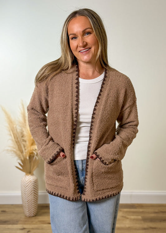 Hudson Cardigan- Brown