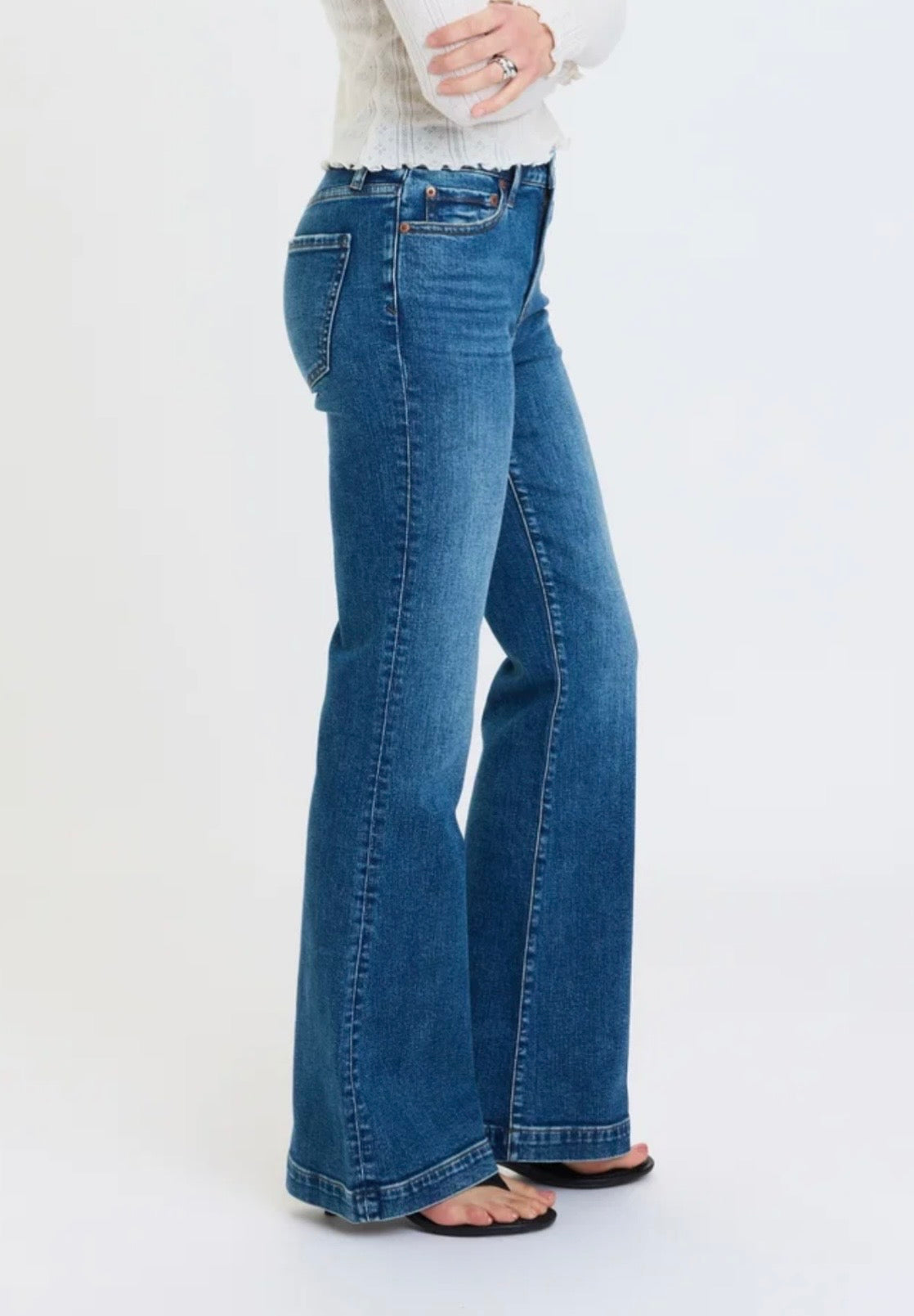Daze Denim- Heartbreaker Mid Rise Flare
