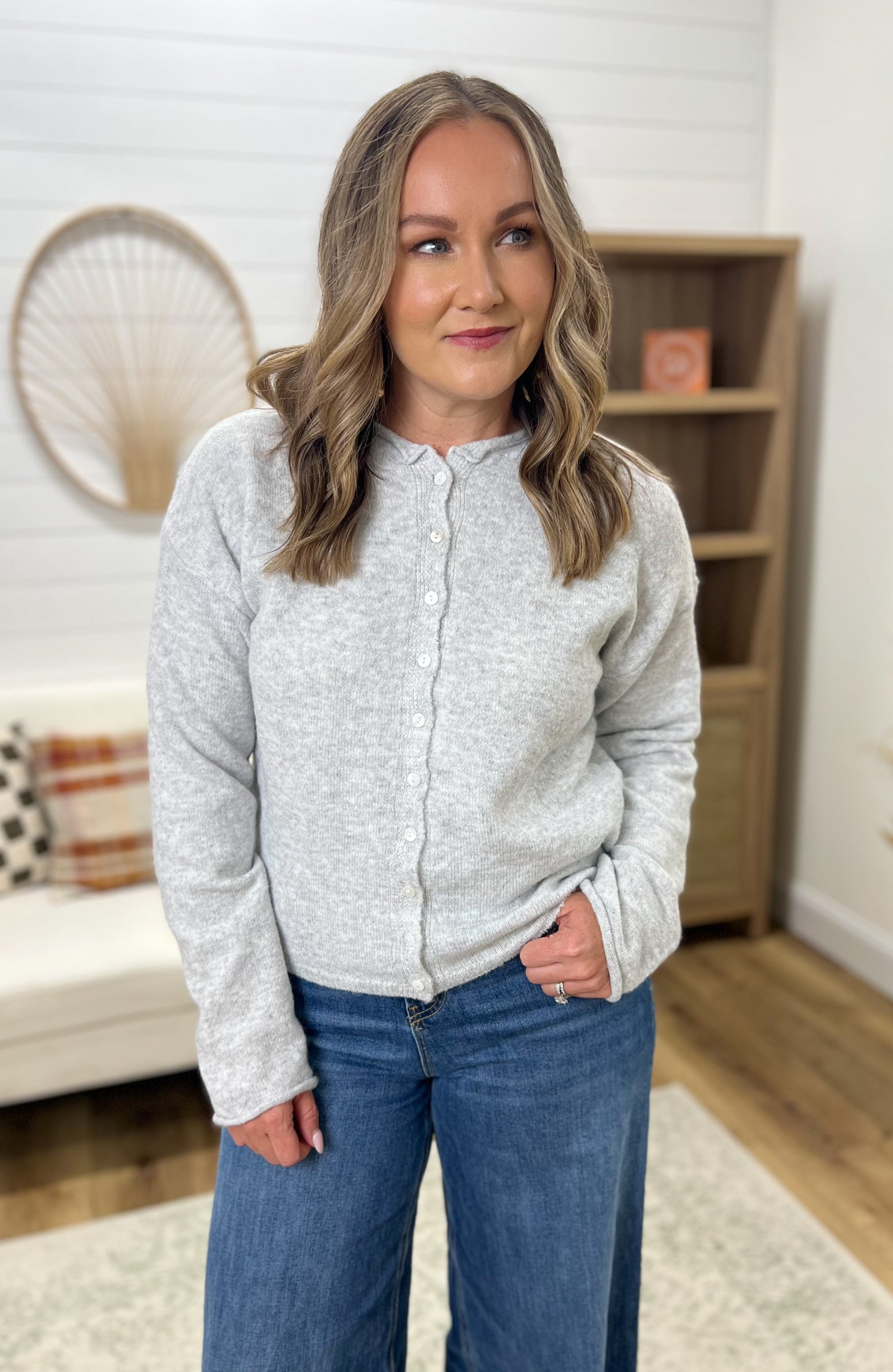 Favorite Cardigan- Light Grey