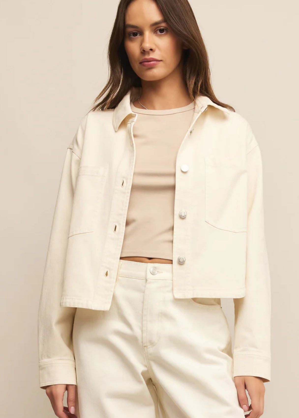 FINAL SALE- Z SUPPLY All Day Cropped Denim Jacket