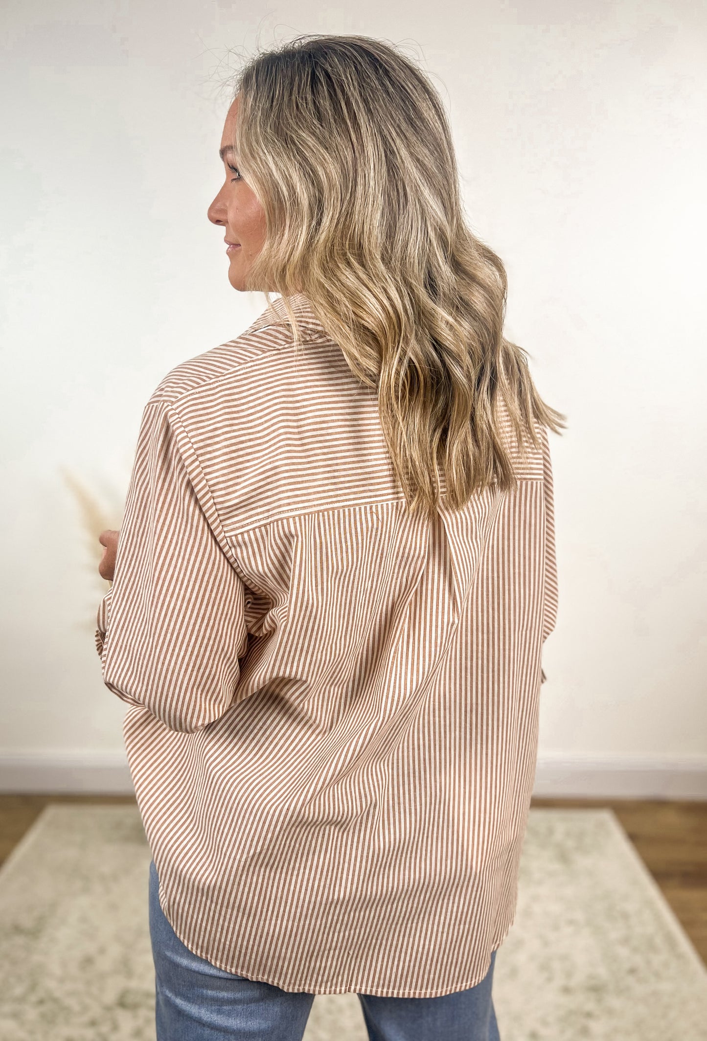 Caramel Pinstripe Shirt