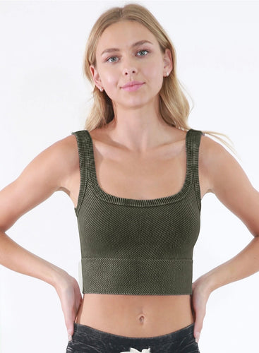 Fall Colors Chevron Crop Top