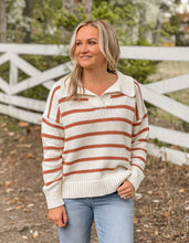 Load image into Gallery viewer, Striped Collared Sweater
