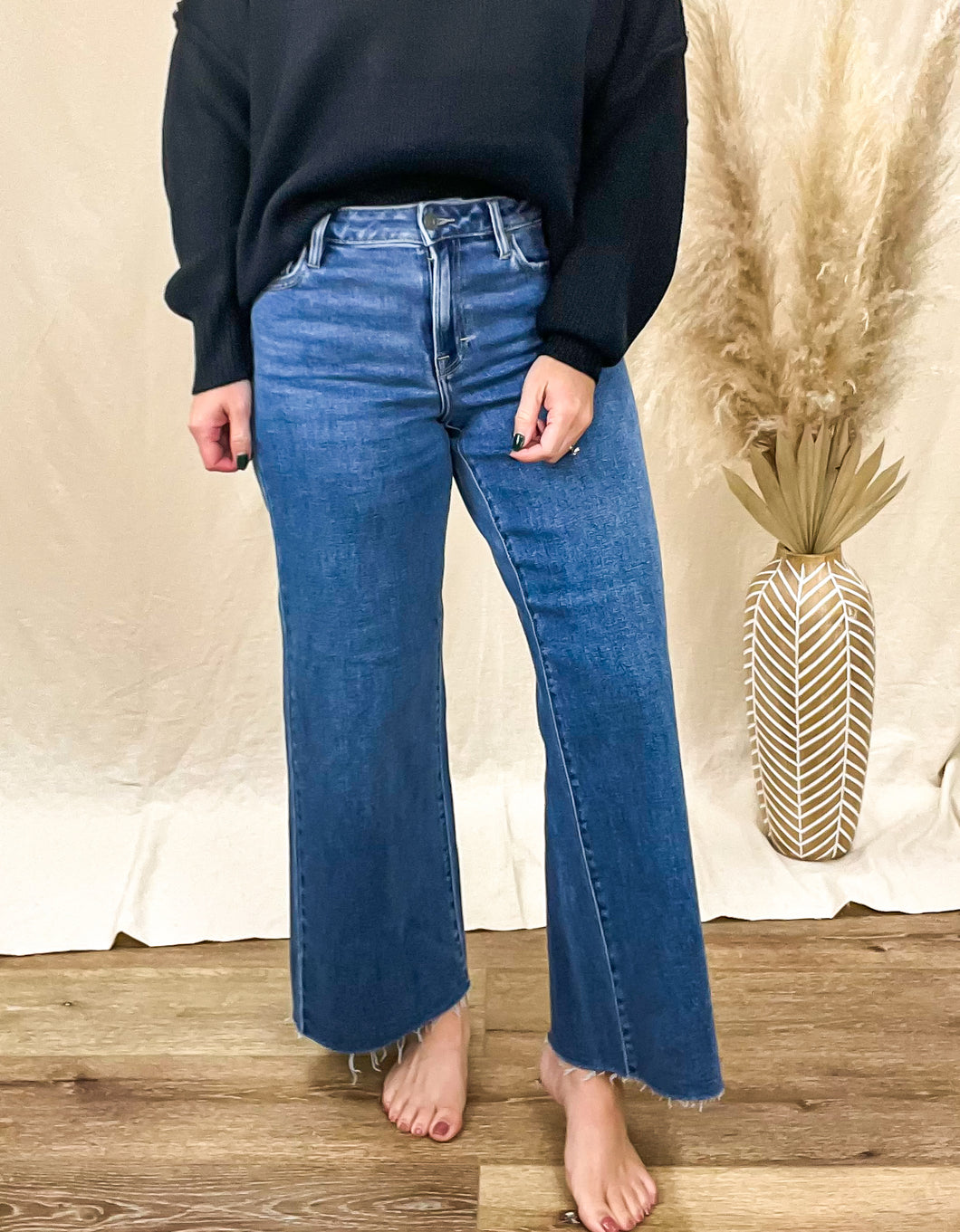 Hidden Denim- Nori Crop