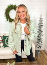 Load image into Gallery viewer, Mint Sequin Shacket (S-3X)