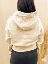 Load image into Gallery viewer, FINAL SALE - Quilted Crop Hoodie