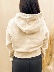 FINAL SALE - Quilted Crop Hoodie