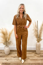 Load image into Gallery viewer, Camel Corduroy Jumpsuit