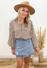 Load image into Gallery viewer, Denim Wrap Mini Skirt