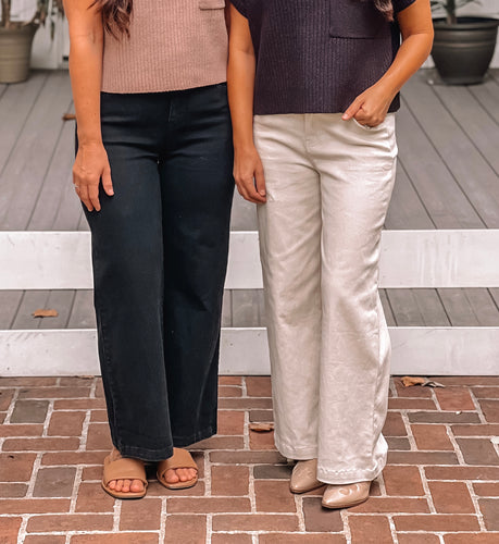 Wide Leg Canvas Pant