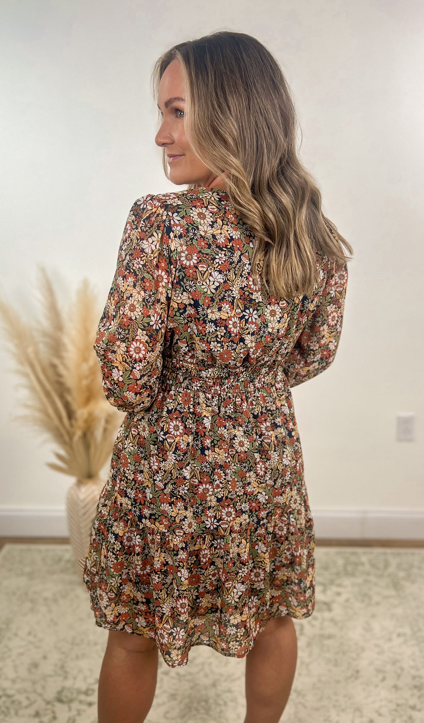 Autumn Bouquet Mini Dress