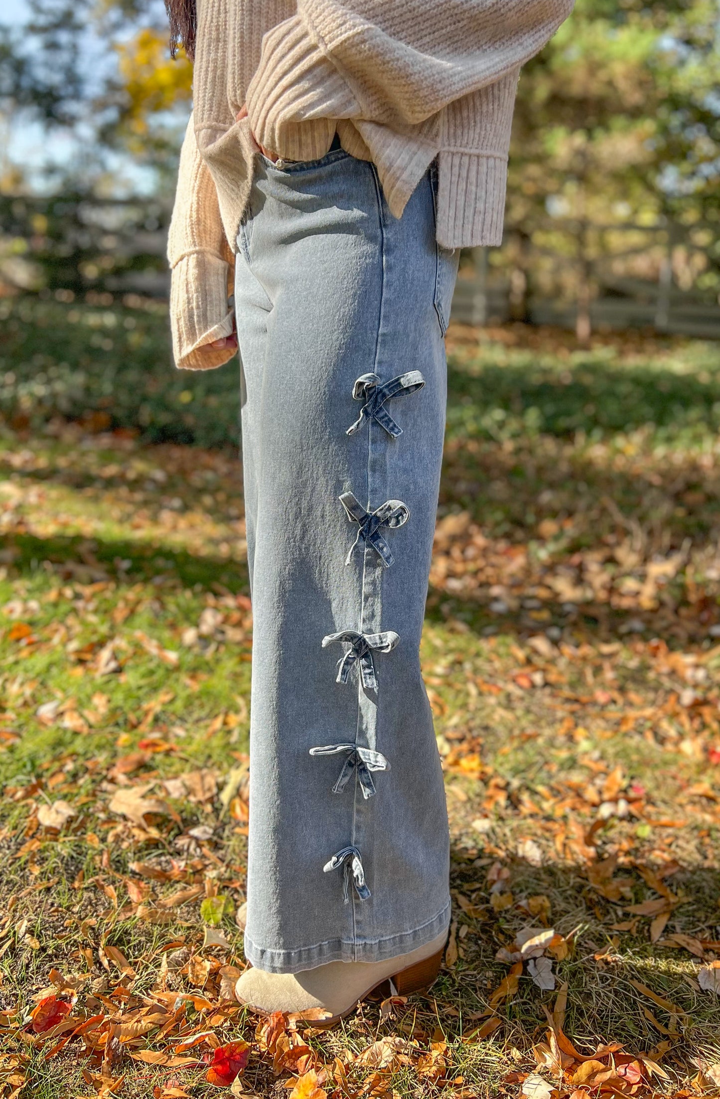 FINAL SALE - It's The Bows for me Denim