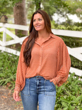 Load image into Gallery viewer, Go with the Flow Blouse- Rust