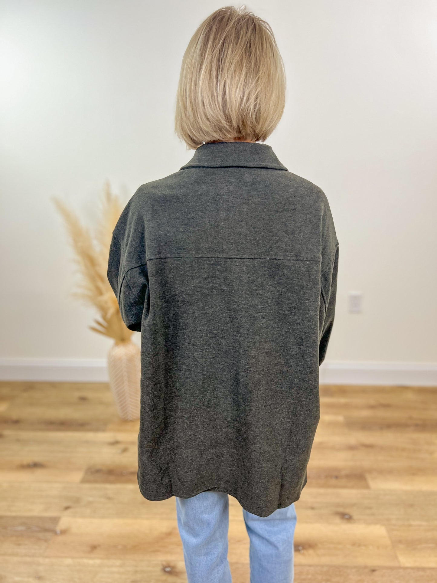 FINAL SALE - Charcoal Shacket