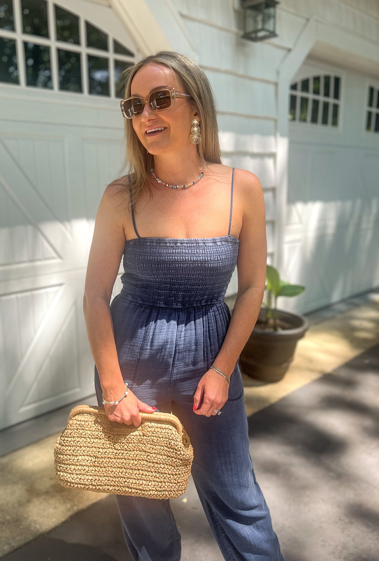 Z SUPPLY Santos Gauze Jumpsuit- Indigo