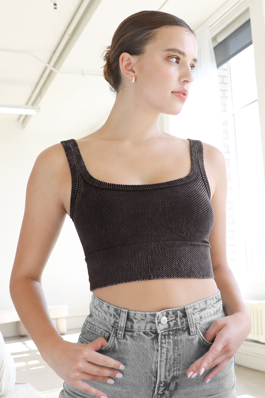 Fall Colors Chevron Crop Top
