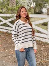 Load image into Gallery viewer, Striped Collared Sweater