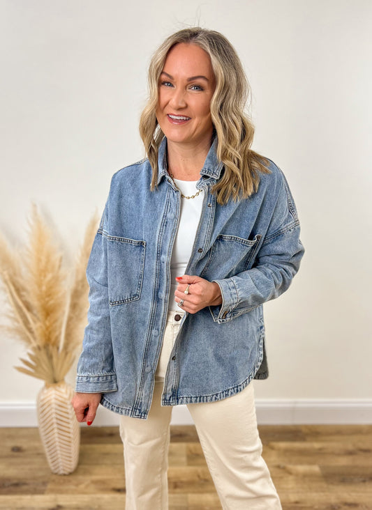 Oversized Denim Shacket