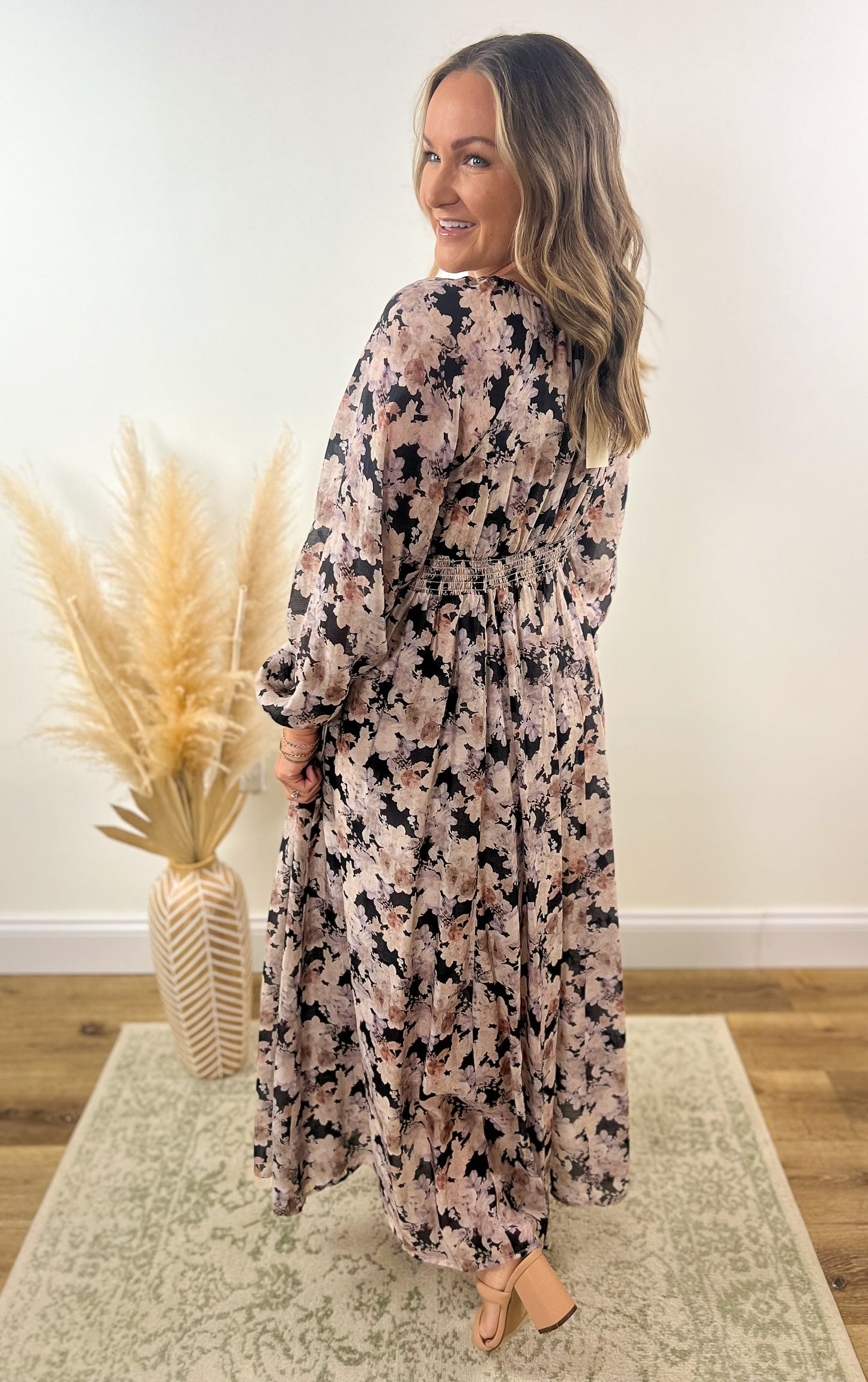 Midnight Floral Maxi Dress