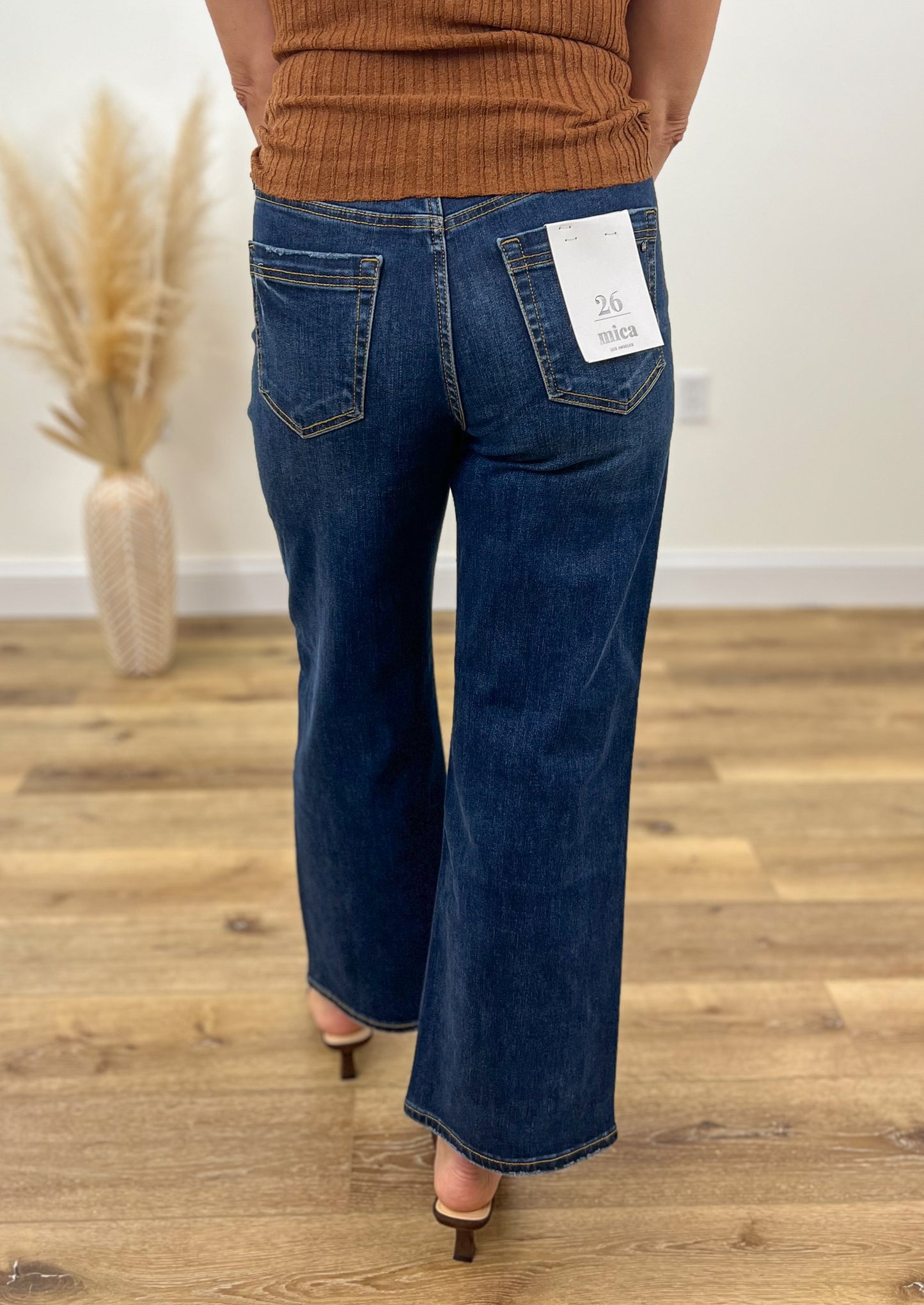 Mica Denim- Dark Wide Patch Pocket