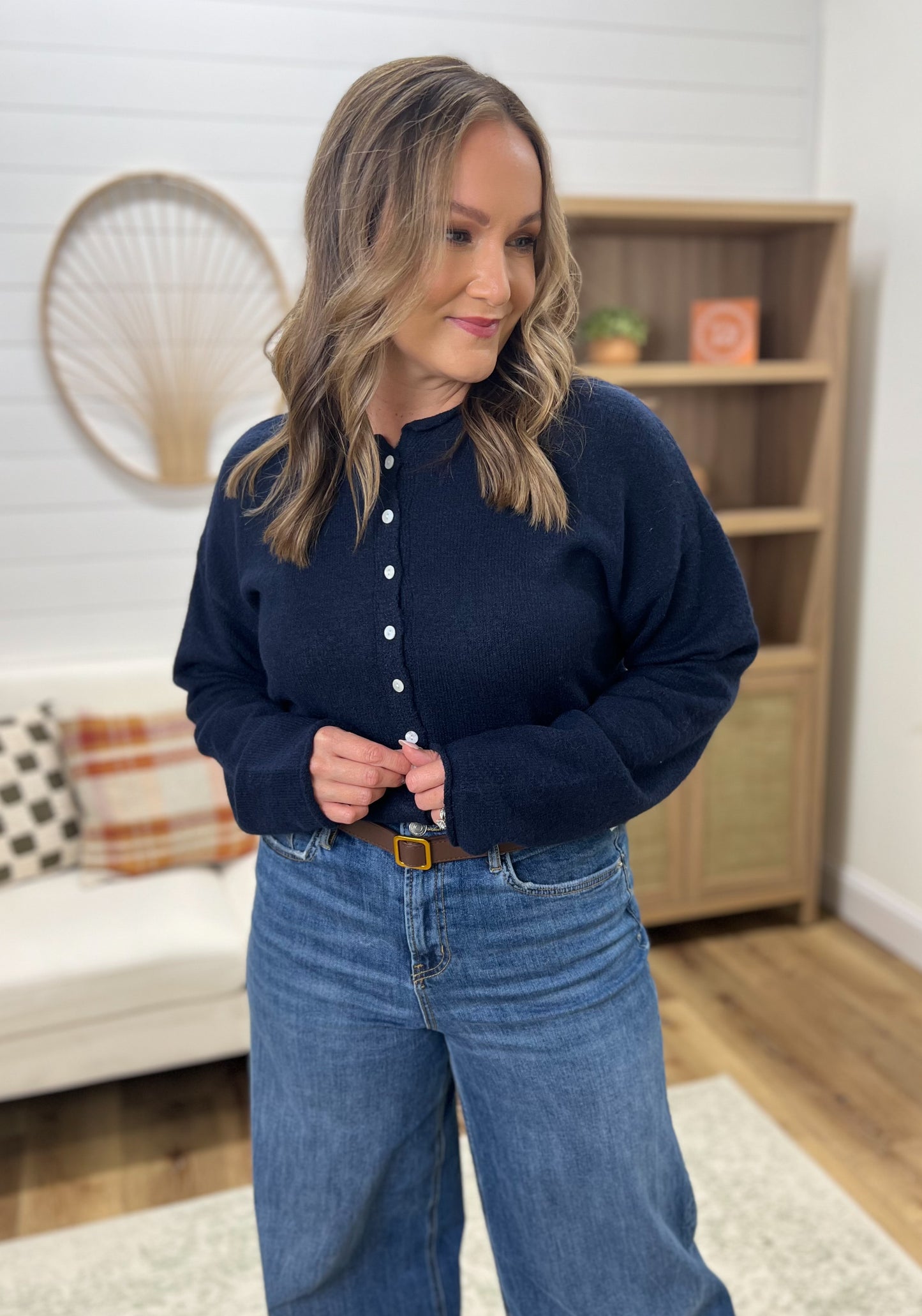 Favorite Cardigan- Navy