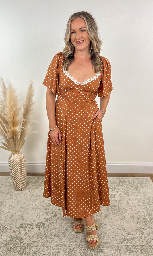 Caramel Dots Dress