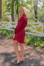 Load image into Gallery viewer, Cabernet Corduroy Mini Dress (S-L)