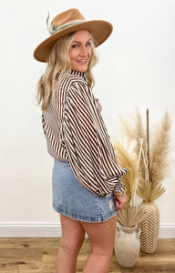 Denim Wrap Mini Skirt